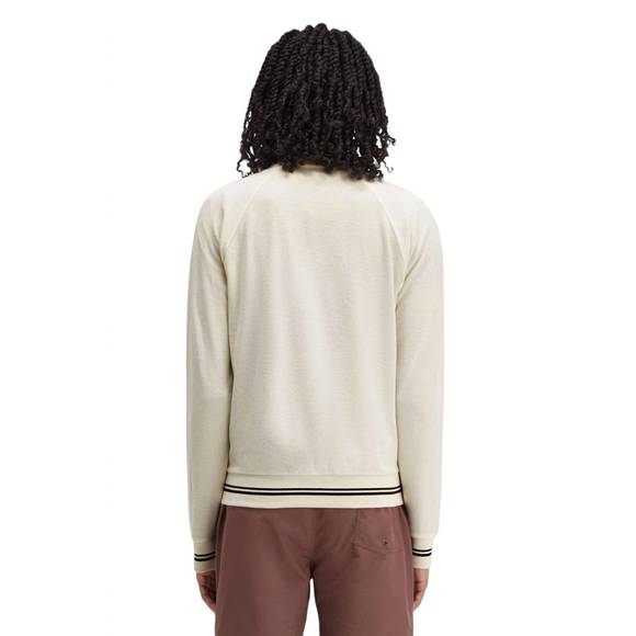 NEW FRED PERRY towelling track jacket in ecru - Picture 3 of 3